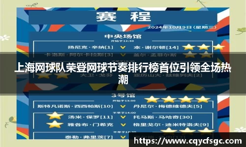 上海网球队荣登网球节奏排行榜首位引领全场热潮